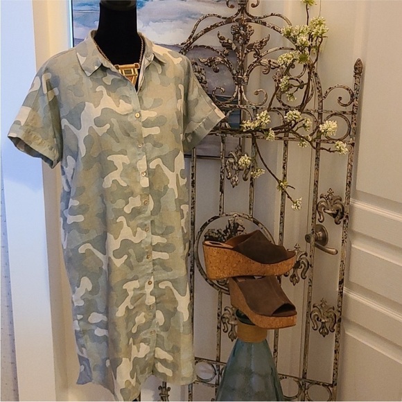C&C California Camo Kimono Button Down Dress - Picture 9 of 9